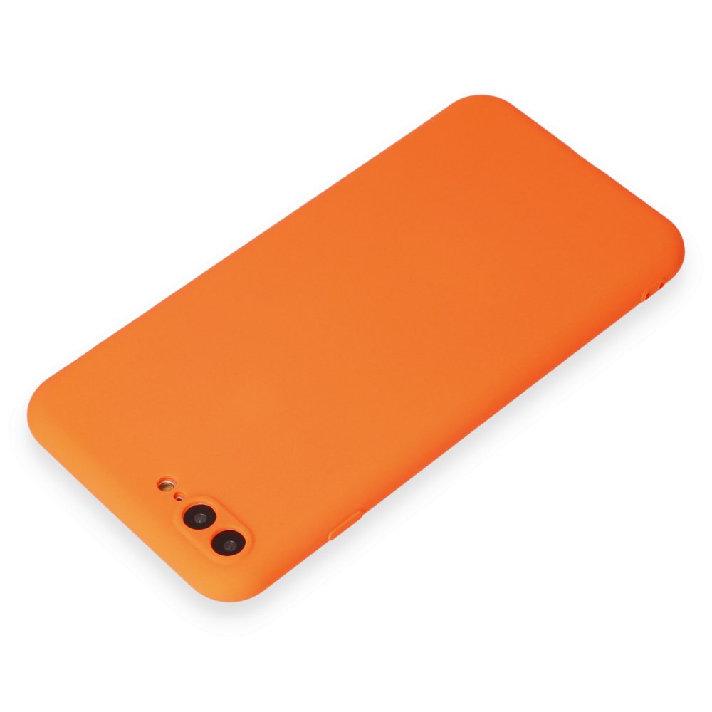  iPhone 7 Plus Kılıf First Silikon - Turuncu