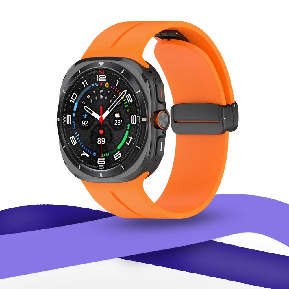  Watch 7 Ultra KR418 Tender Silikon Kordon - Koyu Yeşil