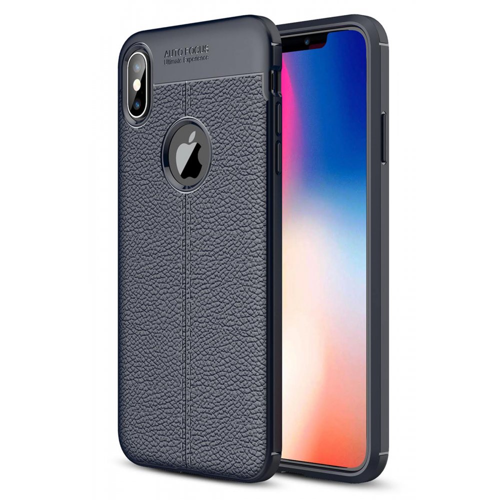 iPhone XS Max Kılıf Auto Focus Kapak - Lacivert iPhone XS Max Kılıf Auto Focus Kapak - Lacivert