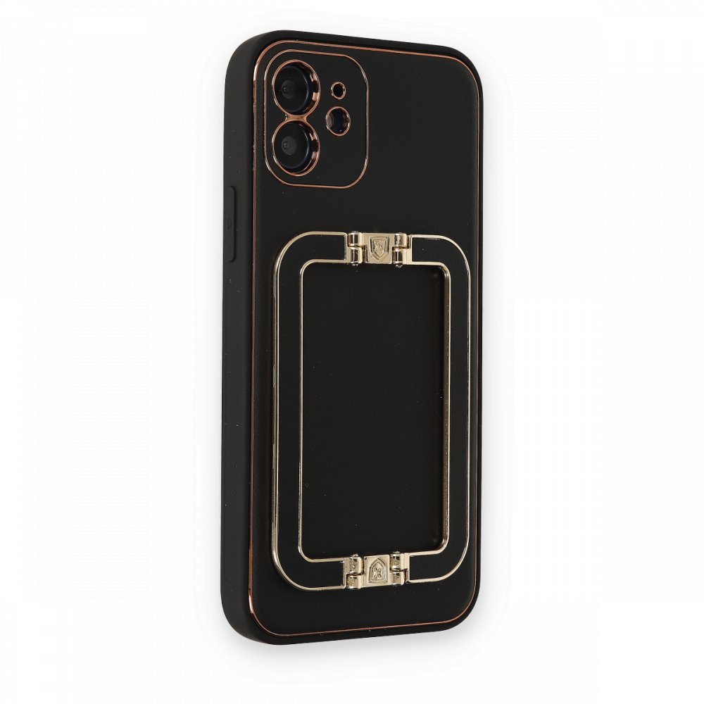 iPhone 12 Kılıf Coco Elit Kapak - Siyah iPhone 12 Kılıf Coco Elit Kapak - Siyah