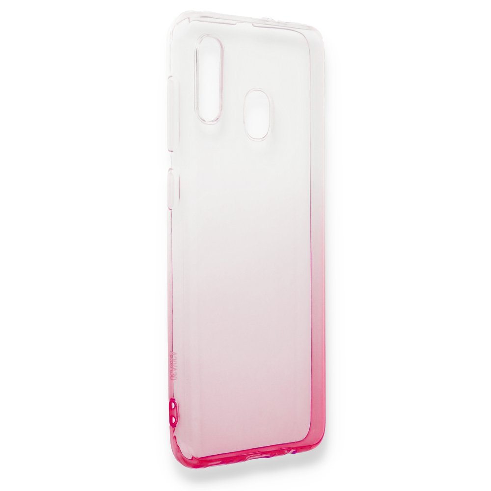 Samsung Galaxy A10 Kılıf Lüx Çift Renkli Silikon - Pembe