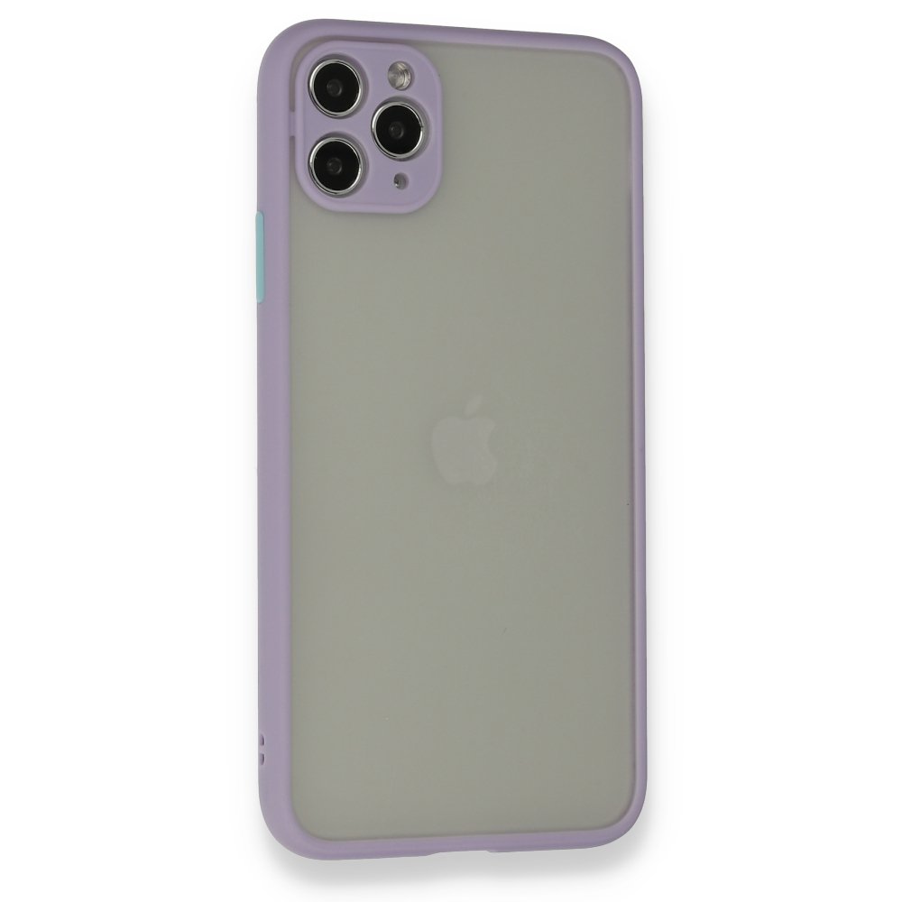  iPhone 12 Pro Max Kılıf Montreal Silikon Kapak - Mor