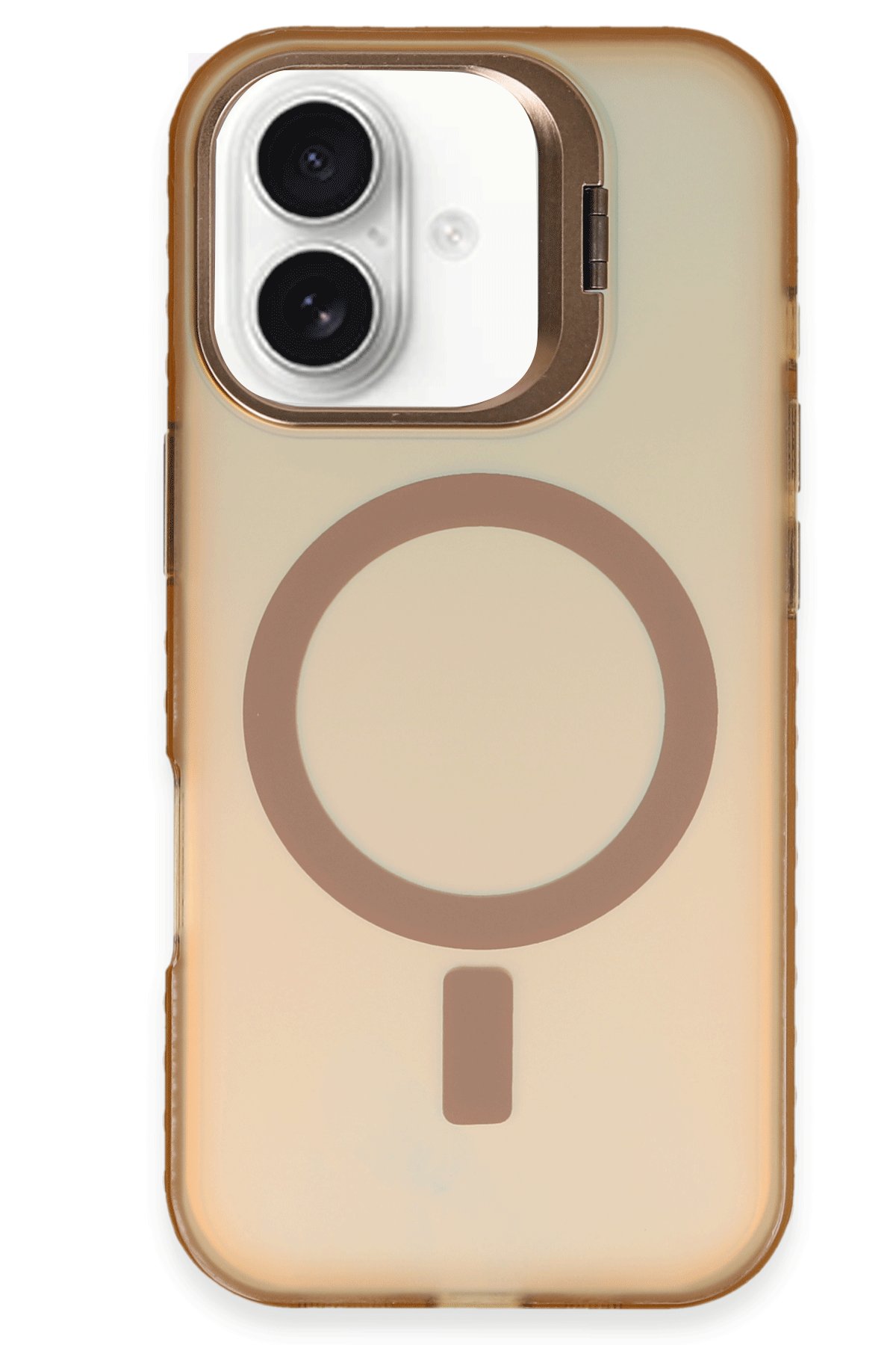 iPhone 16 Plus Kılıf Primera Magsafe Standlı Kapak - Gold  iPhone 16 Plus Kılıf Primera Magsafe Standlı Kapak - Gold