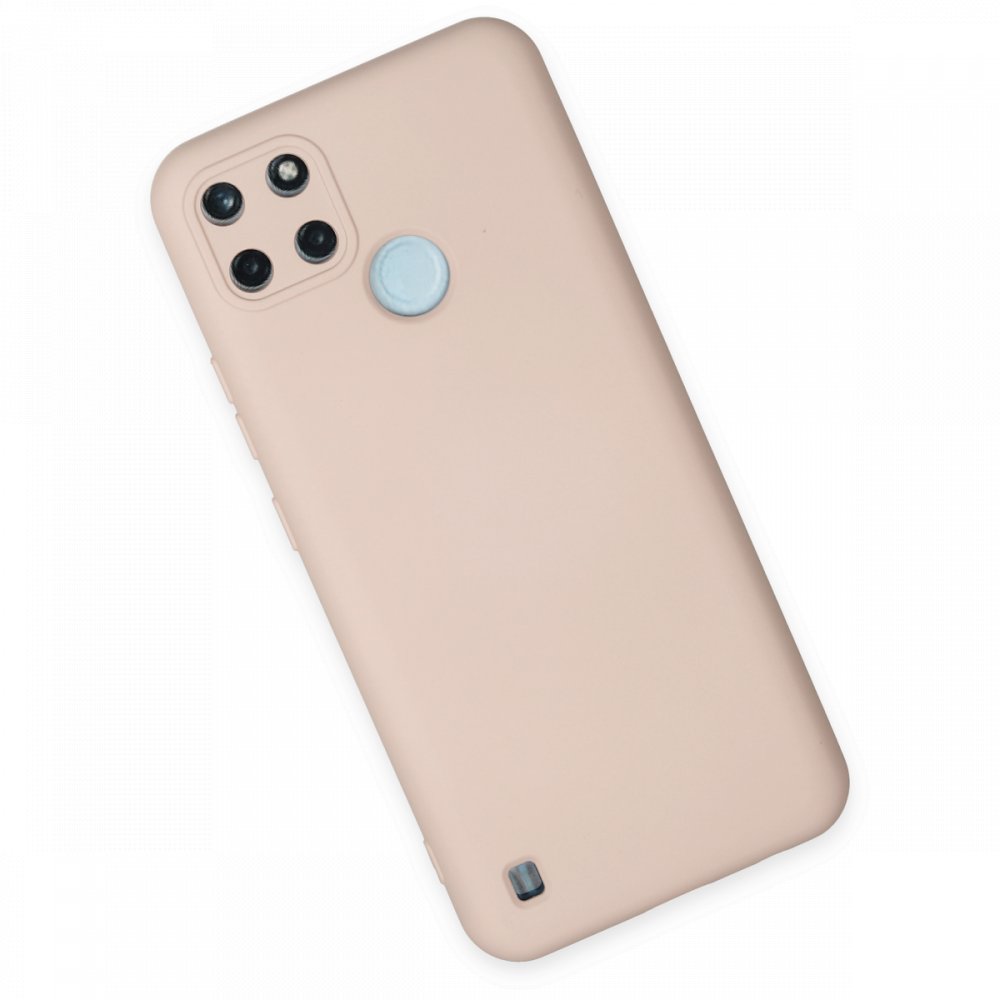  Realme C21Y Kılıf Nano içi Kadife Silikon - Pudra