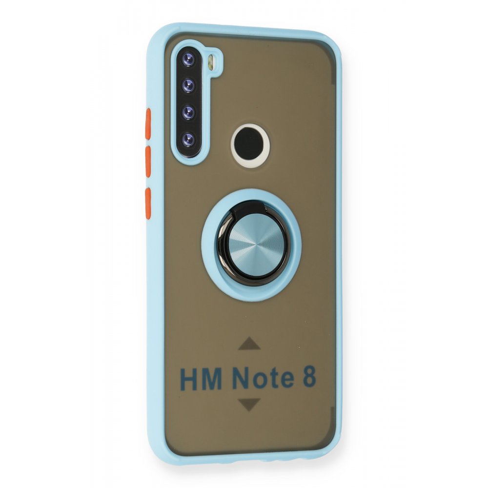 Redmi Note 8 Kılıf Montreal Yüzüklü Silikon Kapak - Buz Mavi Redmi Note 8 Kılıf Montreal Yüzüklü Silikon Kapak - Buz Mavi
