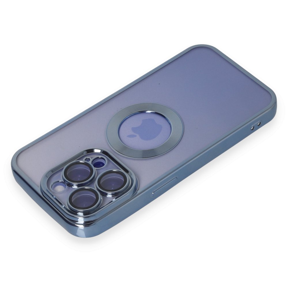  iPhone 15 Pro Max Kılıf Slot Silikon - Sierra Blue