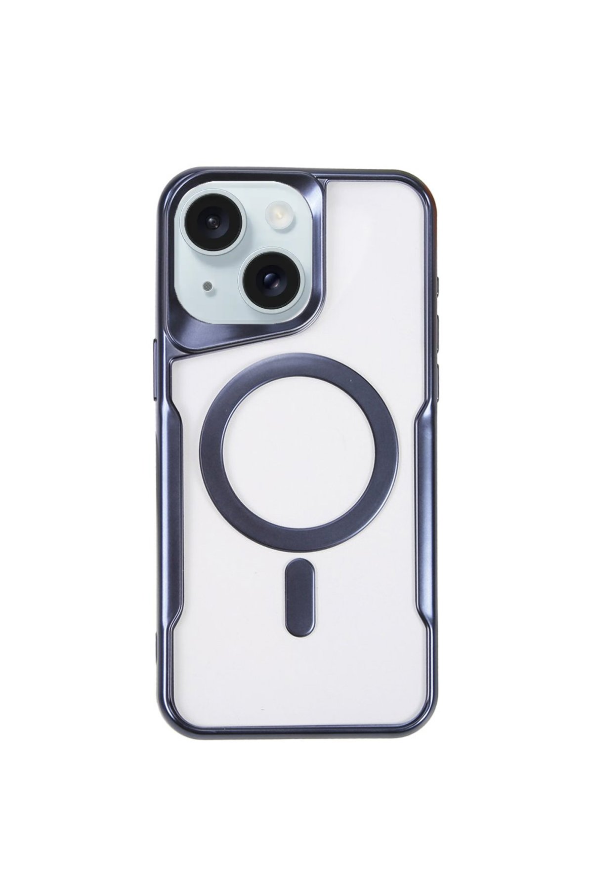 iPhone 15 Plus Kılıf Boyi Magsafe Silikon Kapak - Lacivert  iPhone 15 Plus Kılıf Boyi Magsafe Silikon Kapak - Lacivert