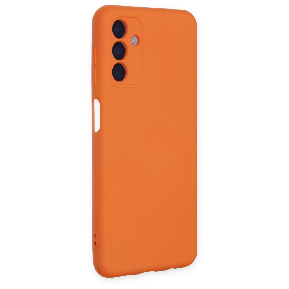  Samsung Galaxy A04S Kılıf Nano içi Kadife Silikon - Turuncu