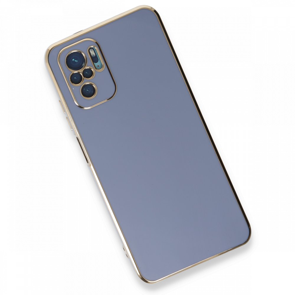 Redmi Note 10S Kılıf Volet Silikon - Mavi