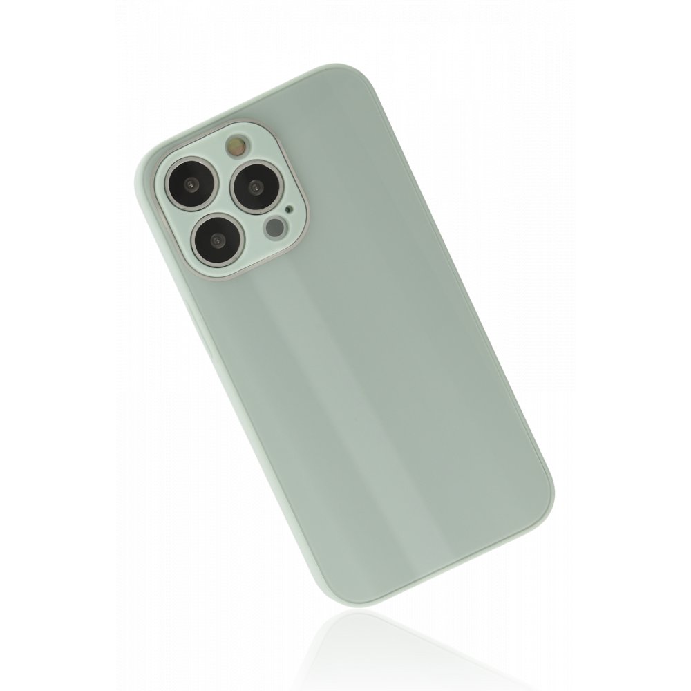  iPhone 13 Pro Kılıf Glass Kapak - Turkuaz