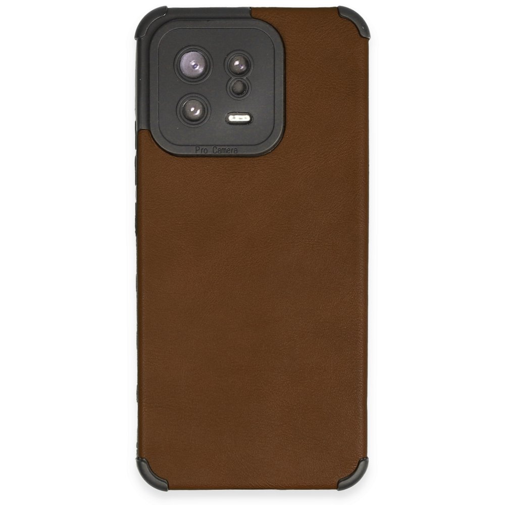 Xiaomi Mi 13 Kılıf Loop Deri Silikon - Kahverengi Xiaomi Mi 13 Kılıf Loop Deri Silikon - Kahverengi