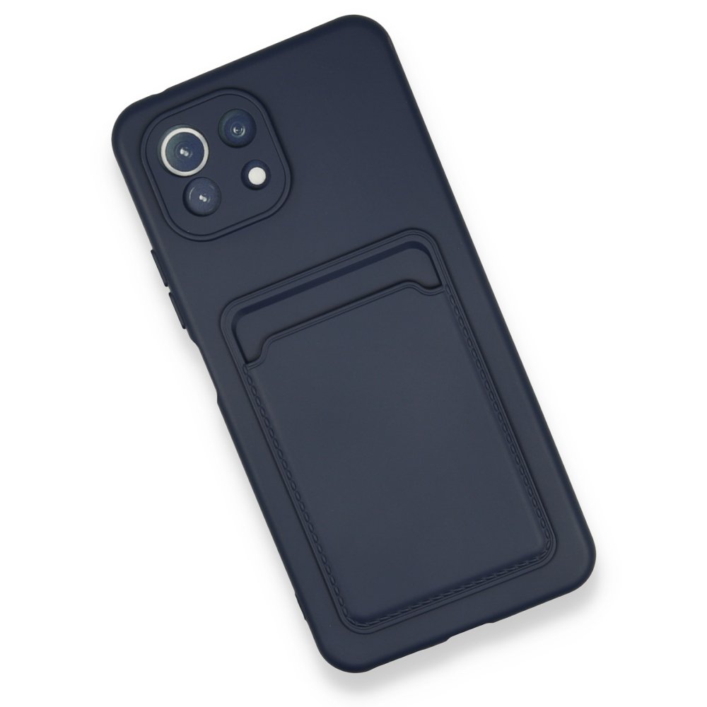  Xiaomi Mi 11 Kılıf Kelvin Kartvizitli Silikon - Lacivert