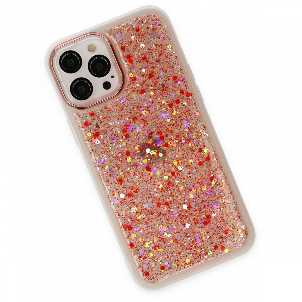  iPhone 12 Pro Max Kılıf Neon Light Silikon - Kırmızı