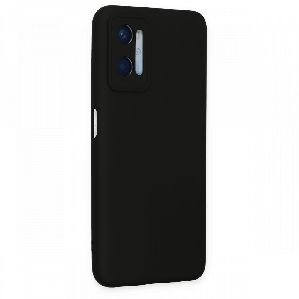 Oppo A96 Kılıf Nano içi Kadife Silikon - Siyah Oppo A96 Kılıf Nano içi Kadife Silikon - Siyah