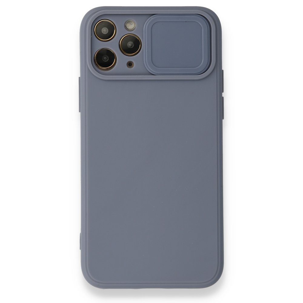 iPhone 11 Pro Max Kılıf Color Lens Silikon - Gri iPhone 11 Pro Max Kılıf Color Lens Silikon - Gri