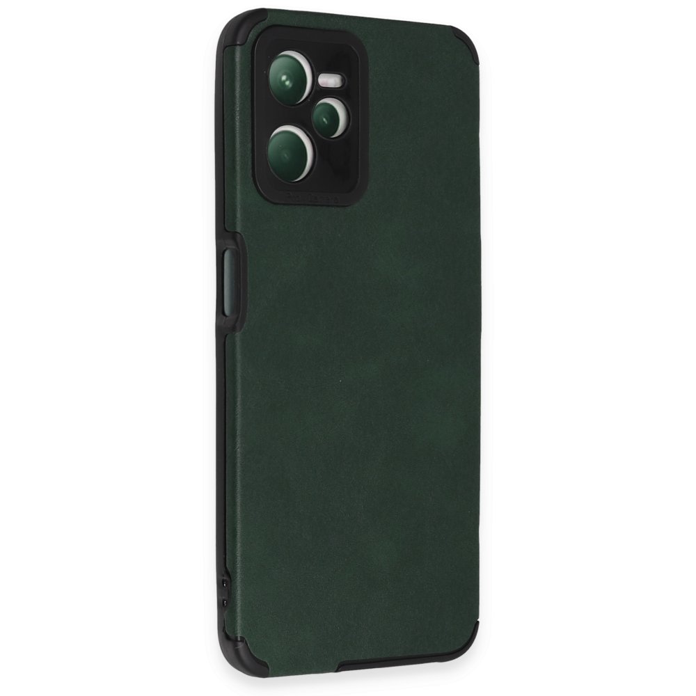 Realme C35 Kılıf Loop Deri Silikon - Yeşil  Realme C35 Kılıf Loop Deri Silikon - Yeşil