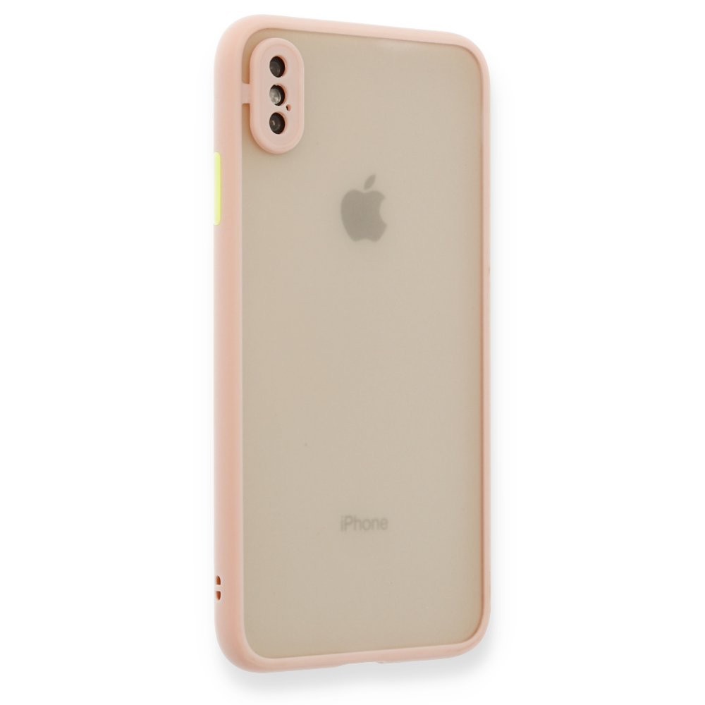 iPhone XS Max Kılıf Montreal Silikon Kapak - Pembe  iPhone XS Max Kılıf Montreal Silikon Kapak - Pembe