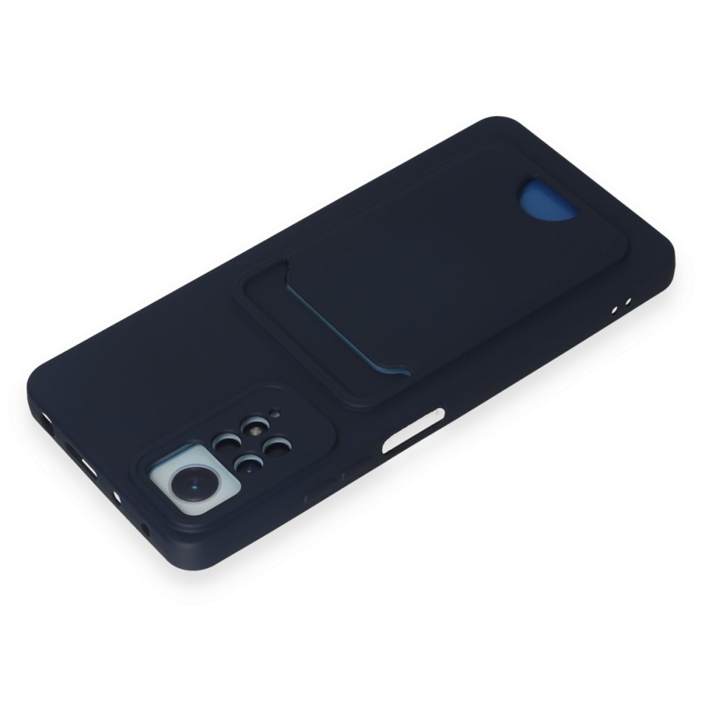Redmi Note 12 Pro 4G Kılıf Kelvin Kartvizitli Silikon - Lacivert