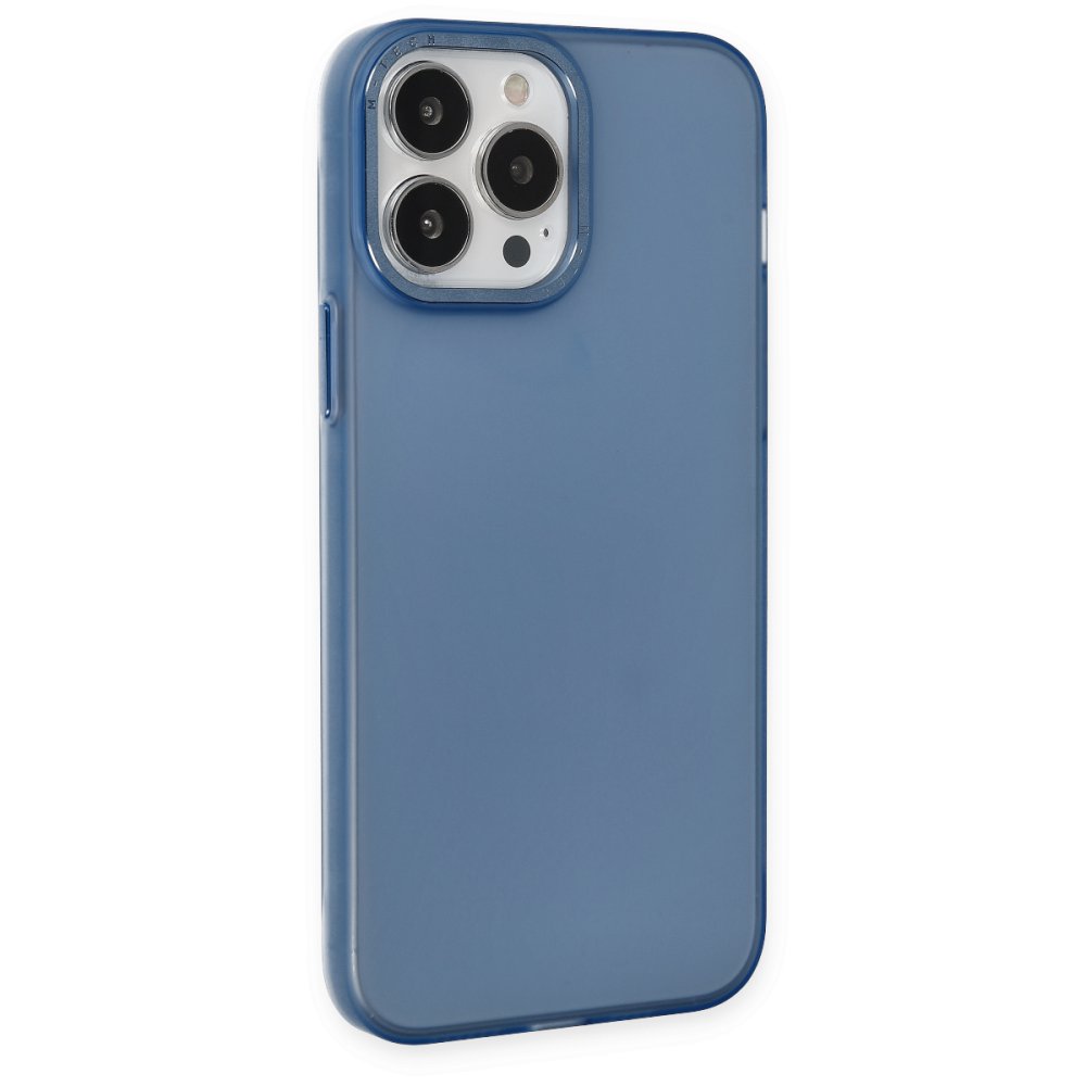 iPhone 14 Pro Kılıf Modos Metal Kapak - Lacivert  iPhone 14 Pro Kılıf Modos Metal Kapak - Lacivert