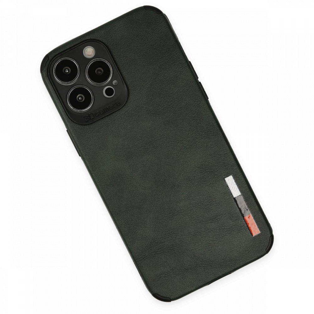iPhone 13 Pro Kılıf Loop Deri Silikon - Yeşil iPhone 13 Pro Kılıf Loop Deri Silikon - Yeşil