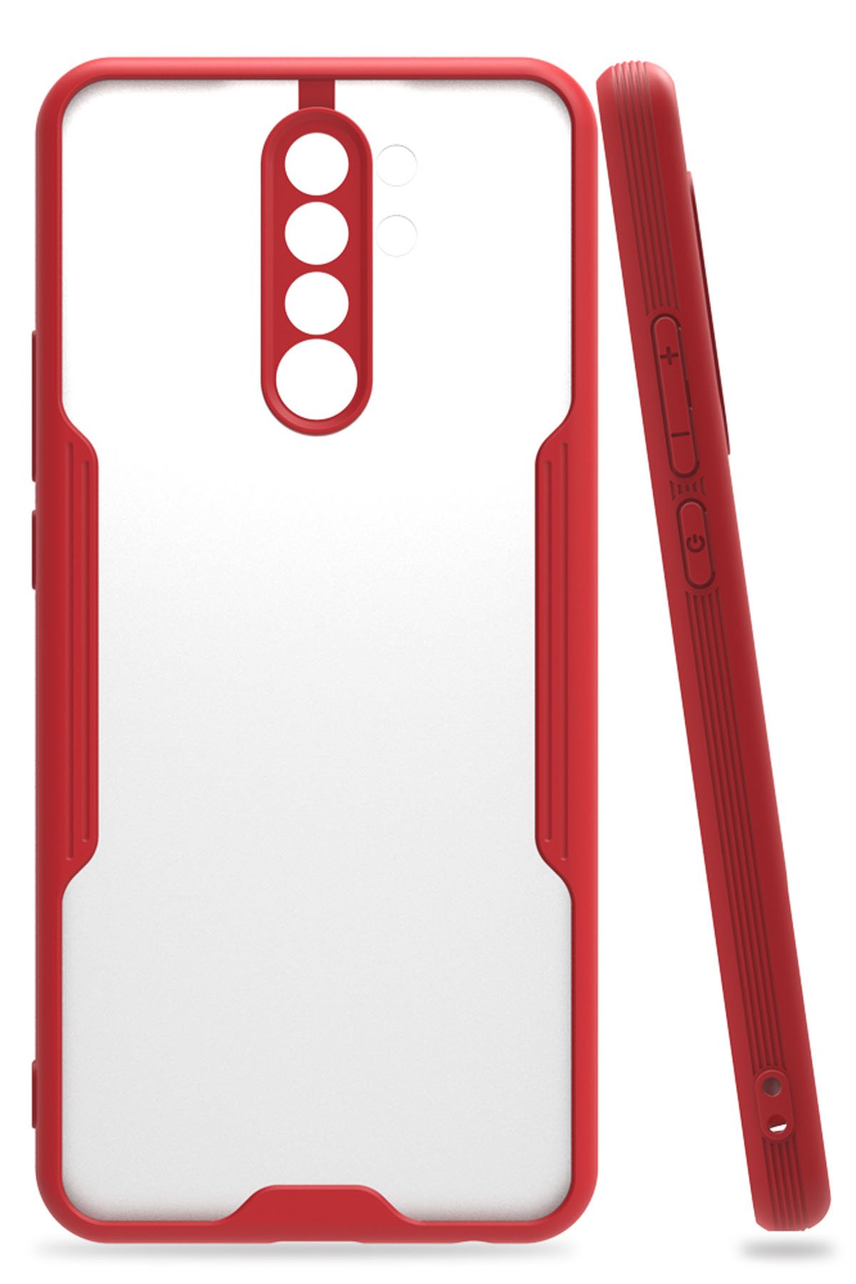 Redmi 9 Kılıf Platin Silikon - Kırmızı Redmi 9 Kılıf Platin Silikon - Kırmızı