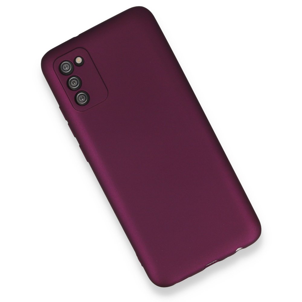  Samsung Galaxy A02S Kılıf First Silikon - Mürdüm