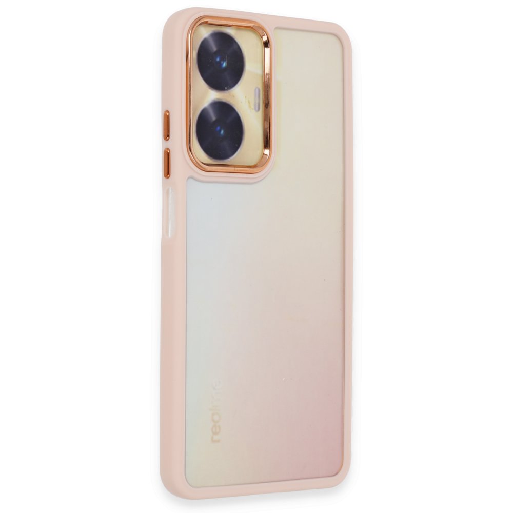 Realme C55 Kılıf Dora Kapak - Pudra Realme C55 Kılıf Dora Kapak - Pudra
