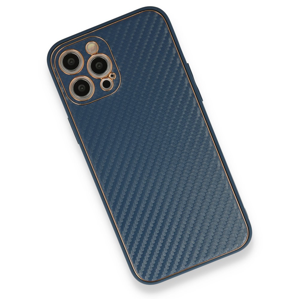  iPhone 12 Pro Max Kılıf Coco Karbon Silikon - Mavi