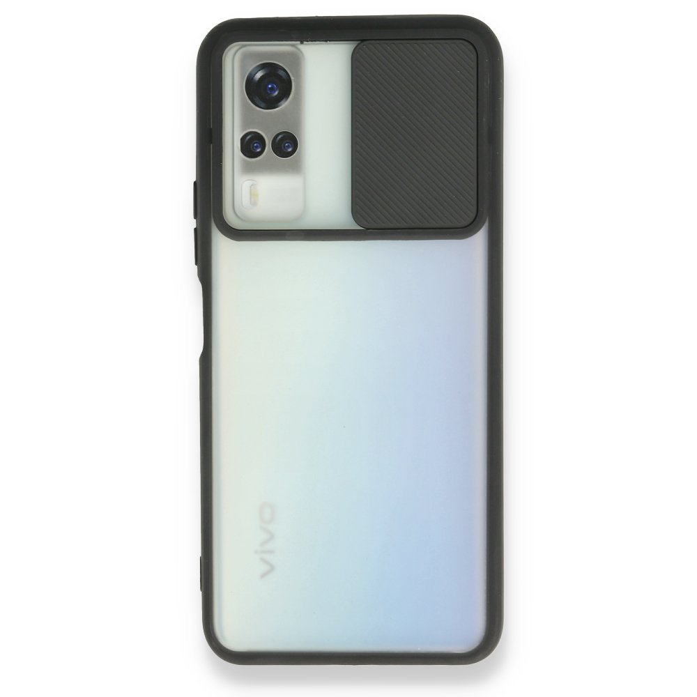  Vivo Y51 Kılıf Palm Buzlu Kamera Sürgülü Silikon - Siyah