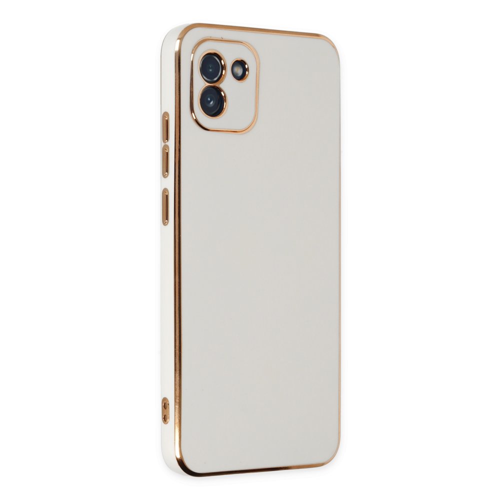  Samsung Galaxy A03 Kılıf Volet Silikon - Beyaz