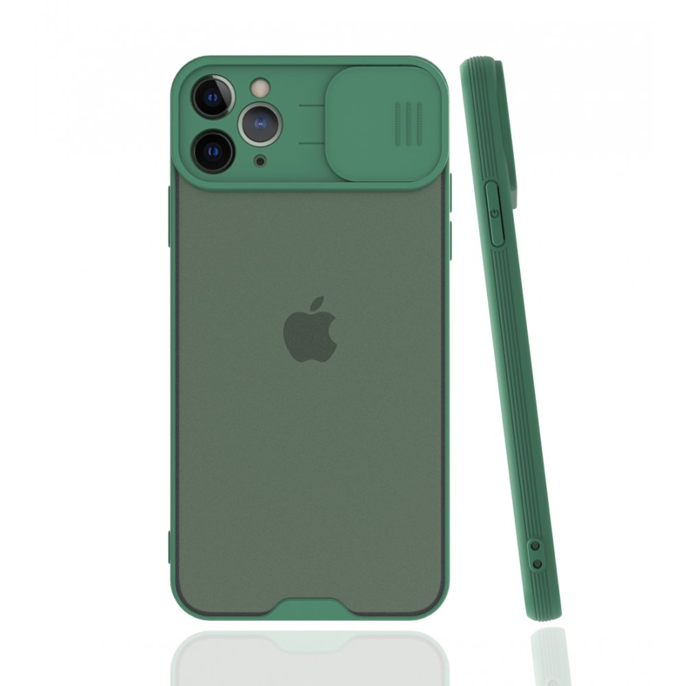 iPhone 11 Pro Kılıf Platin Kamera Koruma Silikon - Yeşil iPhone 11 Pro Kılıf Platin Kamera Koruma Silikon - Yeşil