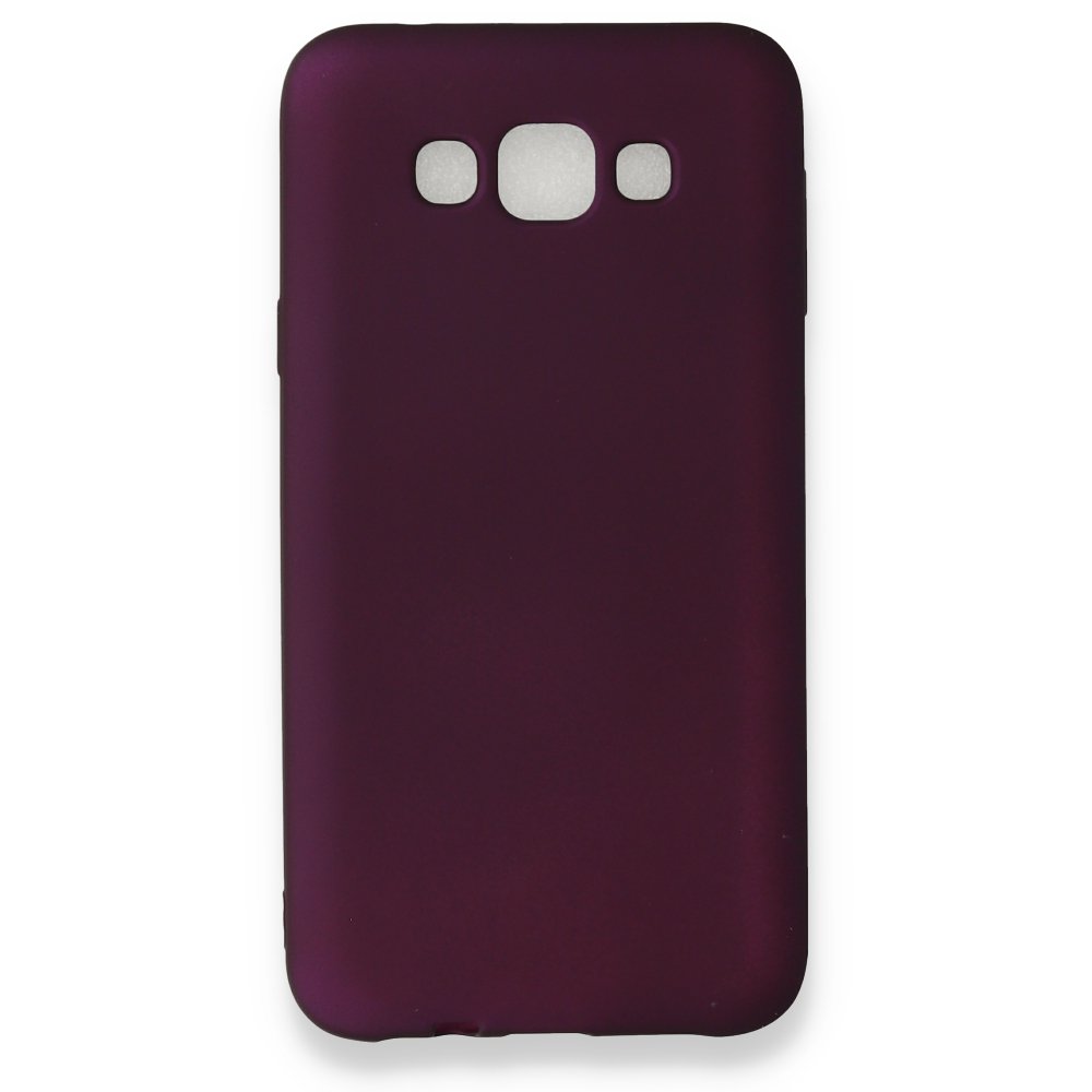  Samsung Galaxy E7 Kılıf First Silikon - Mürdüm