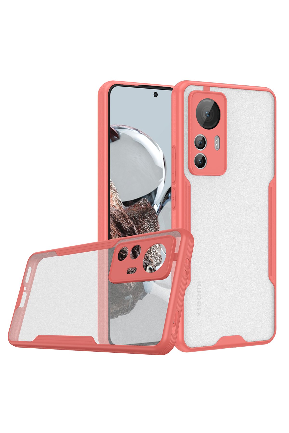 Xiaomi Mi 12T Kılıf Platin Silikon - Pembe  Xiaomi Mi 12T Kılıf Platin Silikon - Pembe