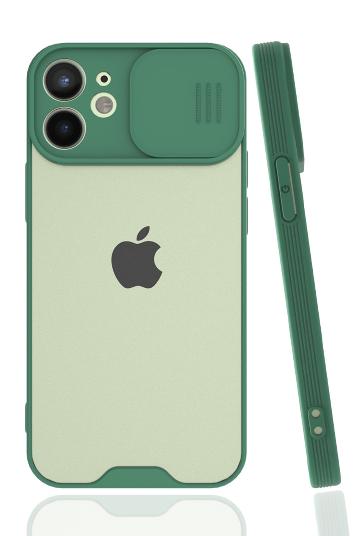 iPhone 12 Mini Kılıf Platin Kamera Koruma Silikon - Yeşil iPhone 12 Mini Kılıf Platin Kamera Koruma Silikon - Yeşil