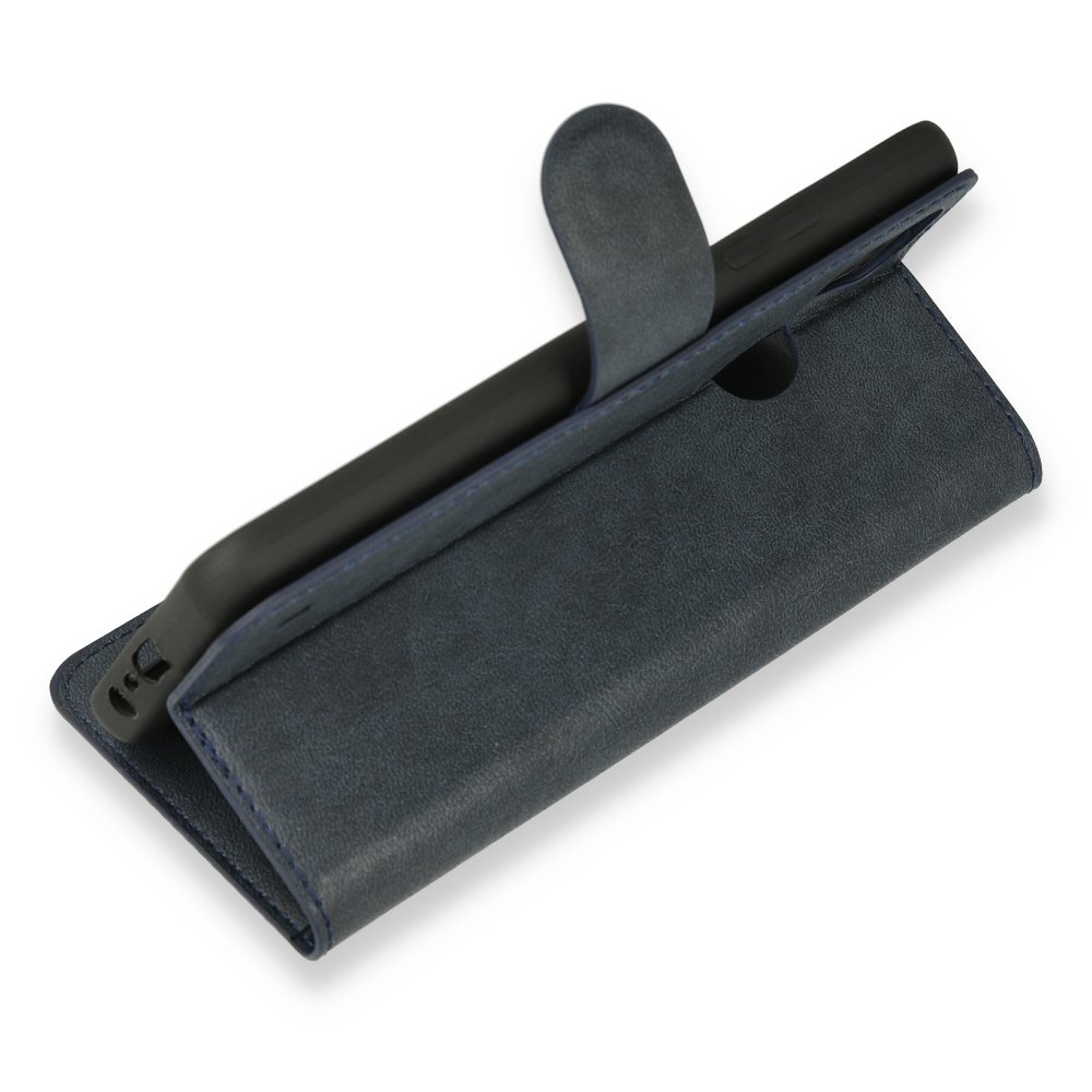  Realme C21 Kılıf Trend S Plus Kapaklı Kılıf - Lacivert