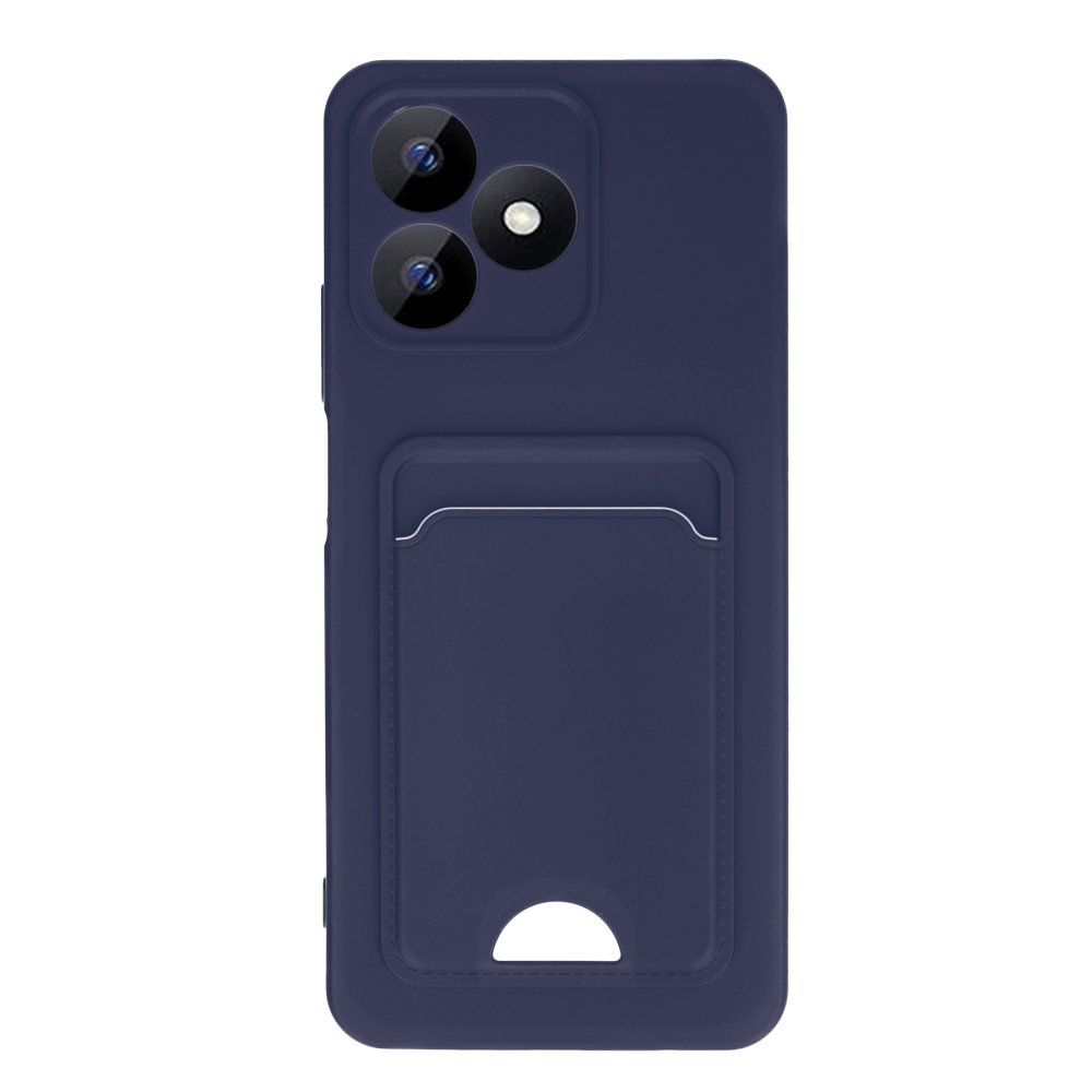  Realme Note 50 4G Kılıf Kelvin Kartvizitli Silikon - Lacivert