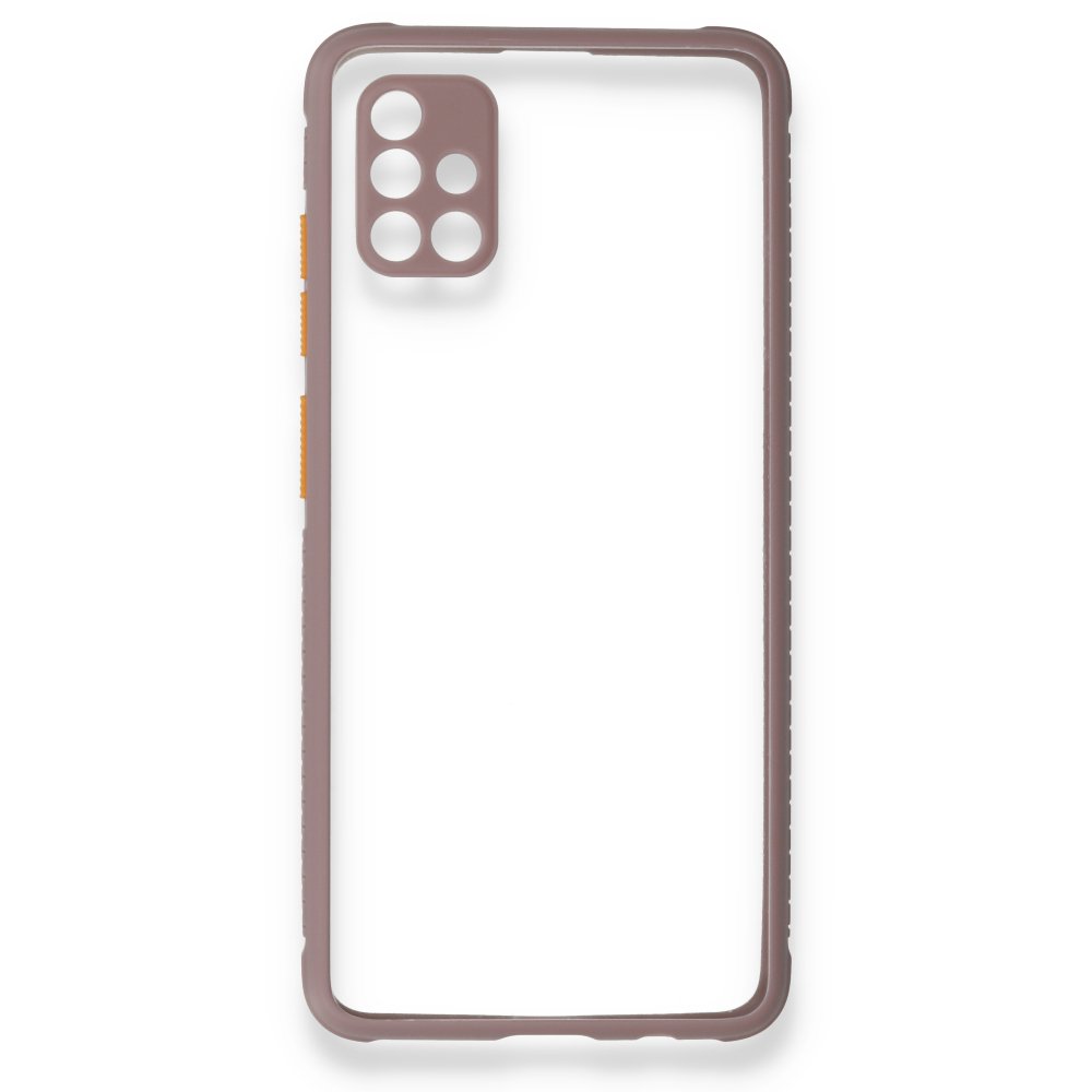  Samsung Galaxy A51 Kılıf Miami Şeffaf Silikon - Açık Mor