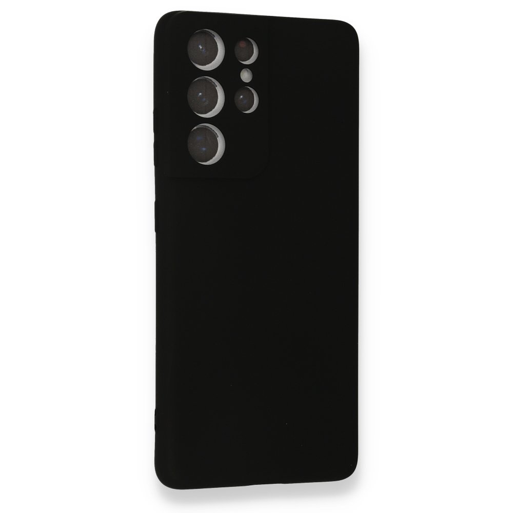  Samsung Galaxy S21 Ultra Kılıf Nano içi Kadife Silikon - Siyah