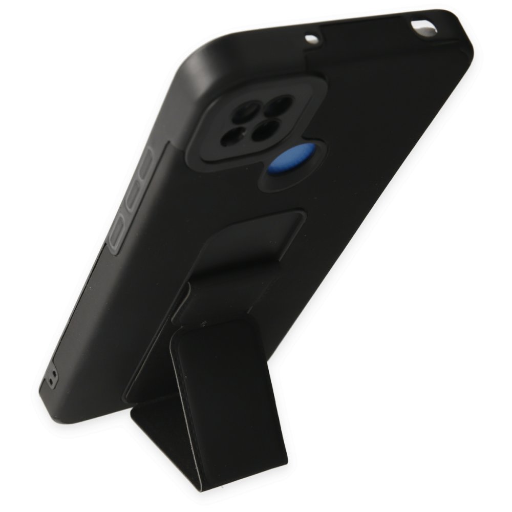 Redmi 9C Kılıf Mega Standlı Silikon - Siyah