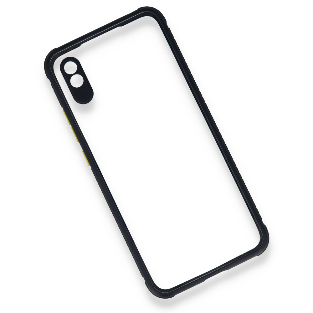 Redmi 9A Kılıf Miami Şeffaf Silikon - Lacivert Redmi 9A Kılıf Miami Şeffaf Silikon - Lacivert