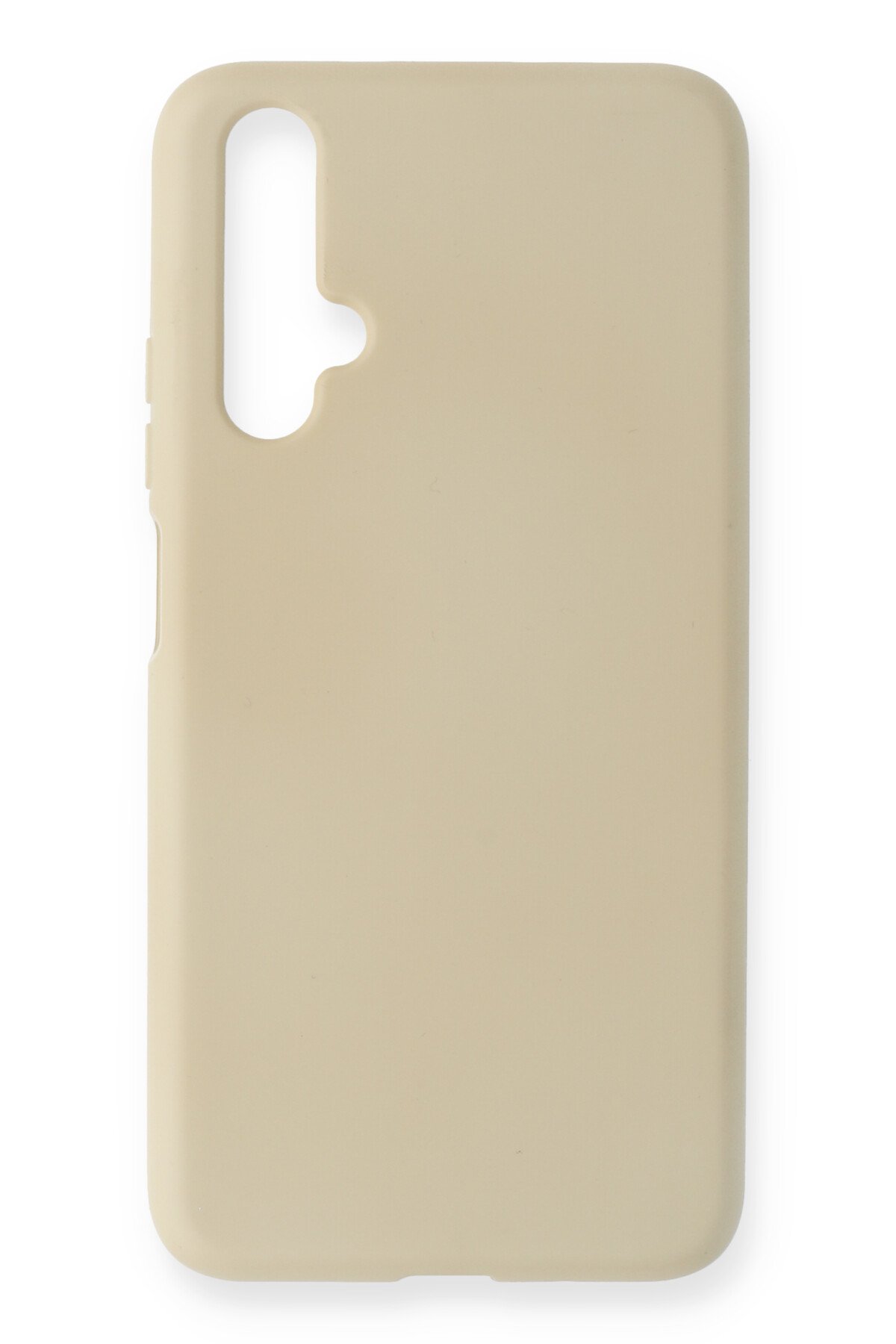 Huawei Nova 5T Kılıf Nano içi Kadife Silikon - Kemik  Huawei Nova 5T Kılıf Nano içi Kadife Silikon - Kemik