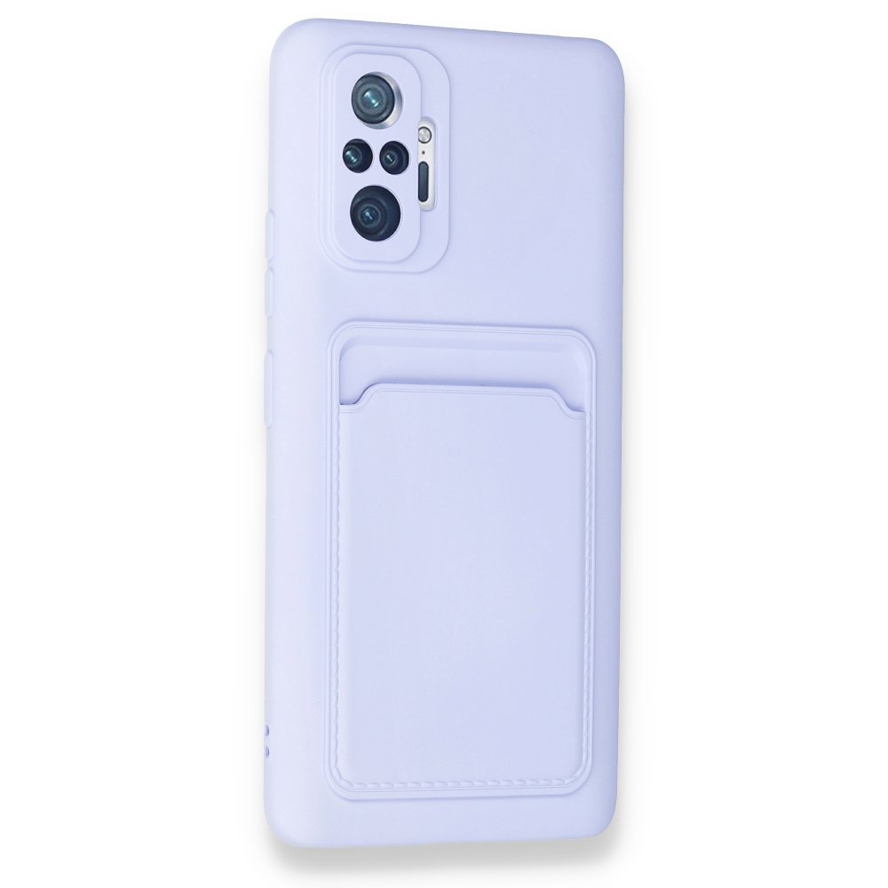 Redmi Note 10 Pro Kılıf Kelvin Kartvizitli Silikon - Lila