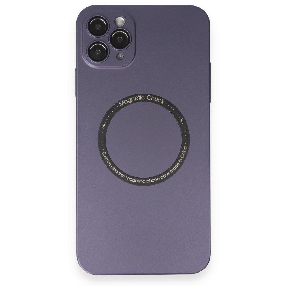 iPhone 11 Pro Max Kılıf Jack Magneticsafe Lens Silikon - Mor iPhone 11 Pro Max Kılıf Jack Magneticsafe Lens Silikon - Mor
