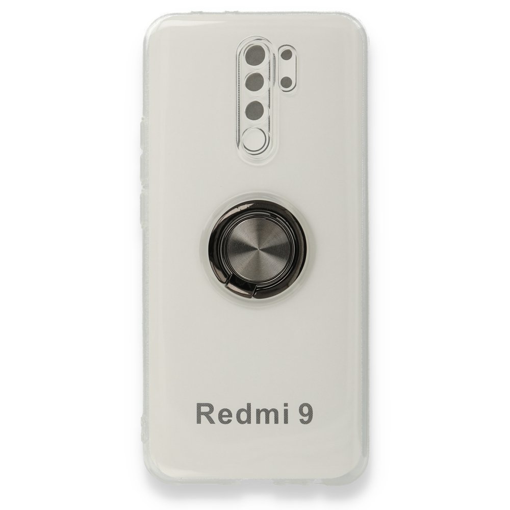Redmi 9 Kılıf Gros Yüzüklü Silikon - Siyah Redmi 9 Kılıf Gros Yüzüklü Silikon - Siyah