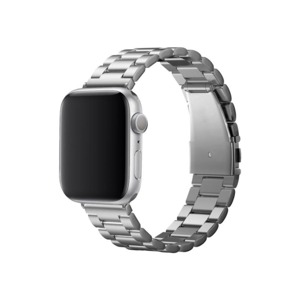 Apple Watch 44mm Metal Baklalı Kordon - Gümüş Apple Watch 44mm Metal Baklalı Kordon - Gümüş