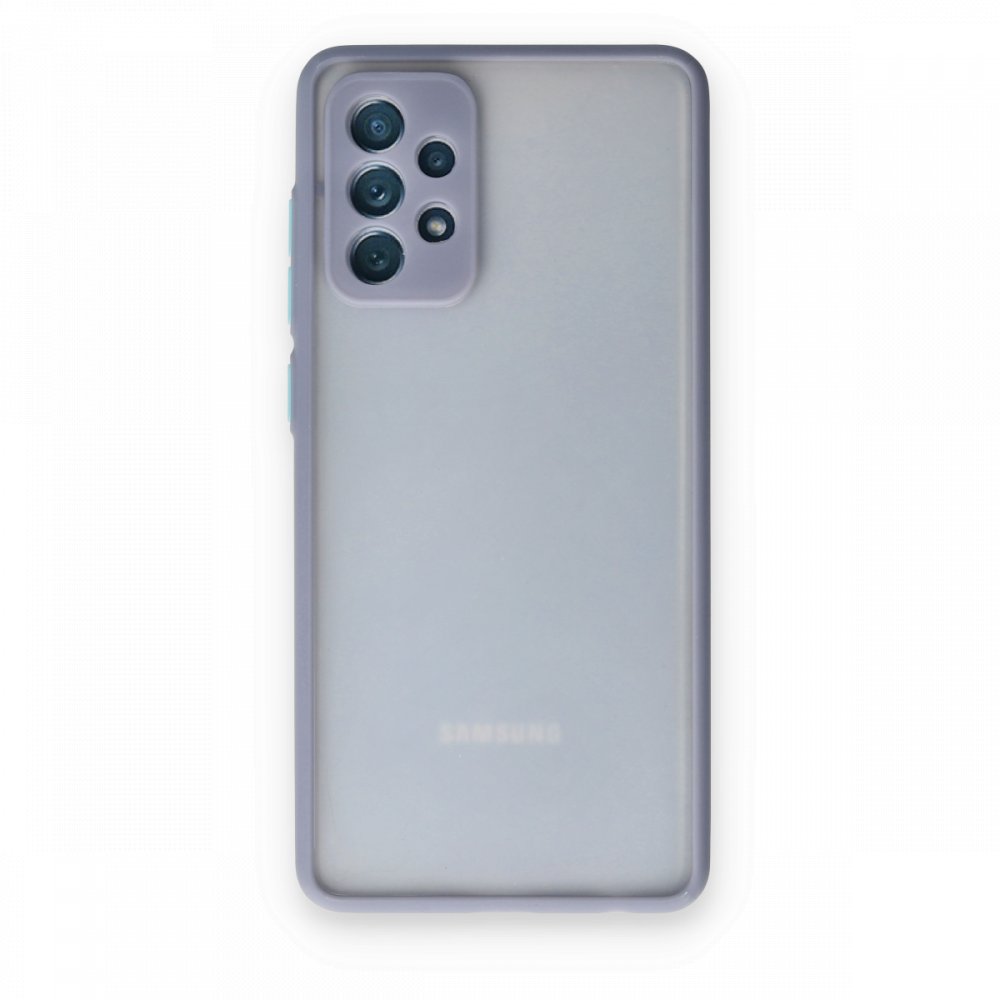  Samsung Galaxy A72 Kılıf Montreal Silikon Kapak - Gri