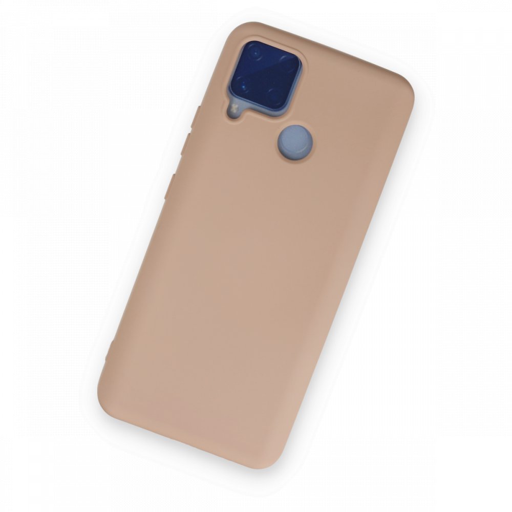  Realme C25s Kılıf Nano içi Kadife Silikon - Bej