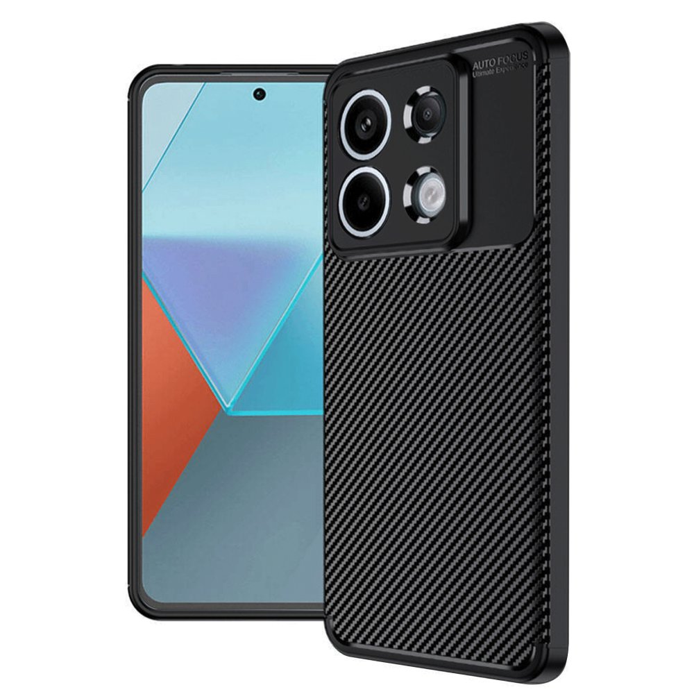  Xiaomi Poco M6 Pro 4G Kılıf Auto Focus Karbon Kapak - Siyah
