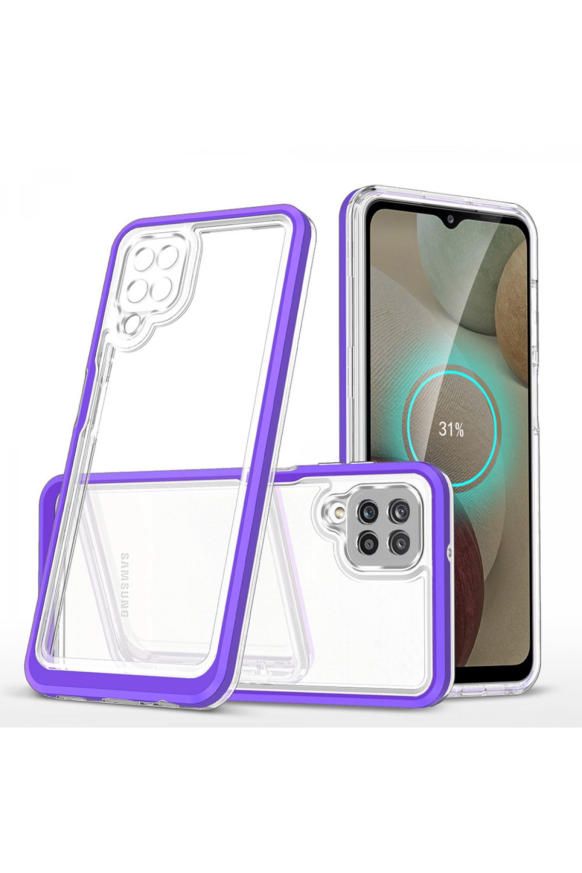  Samsung Galaxy M32 Kılıf Lims Silikon - Mor