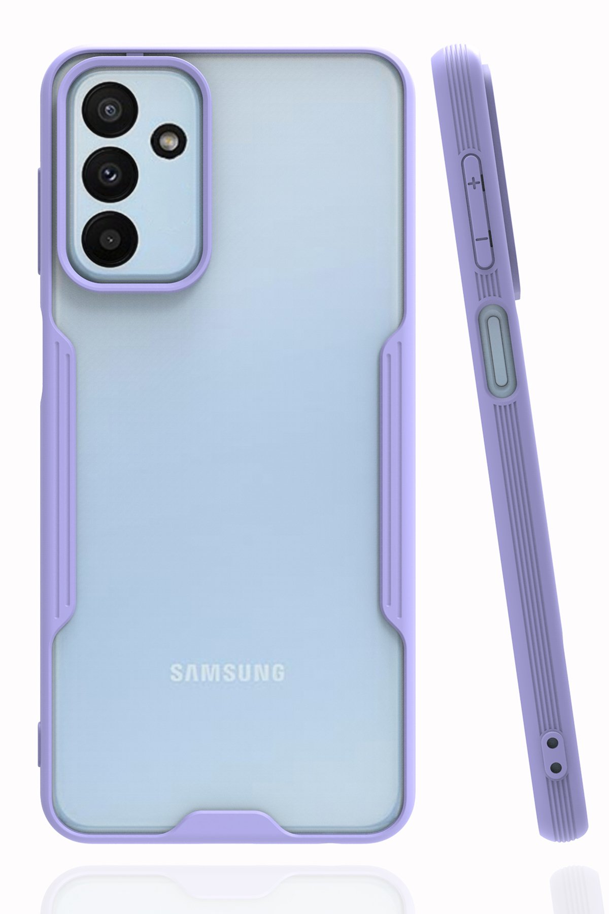  Samsung Galaxy M23 Kılıf Platin Silikon - Lila